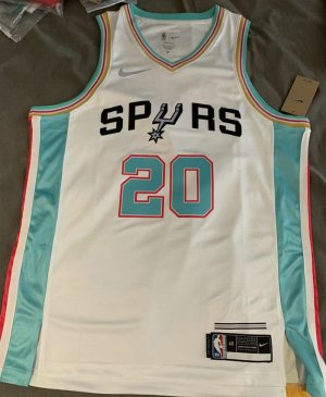 NBA 20 Ginobili Spurs 21-22 city 75th Anniversary Maillot